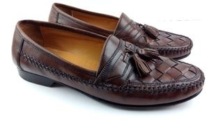 Johnston & Murphy Kiltie Tasseled Woven Loafers